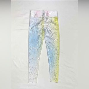 Terez L Large leggings silver fleck white